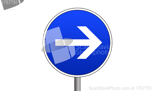 Image of road sign isolated