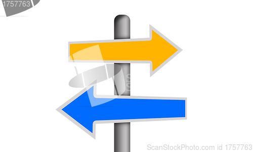 Image of two road signs isolated on white