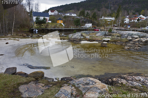 Image of coastline in norway, europe