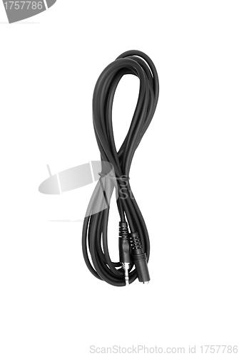 Image of Guitar cable on a white background