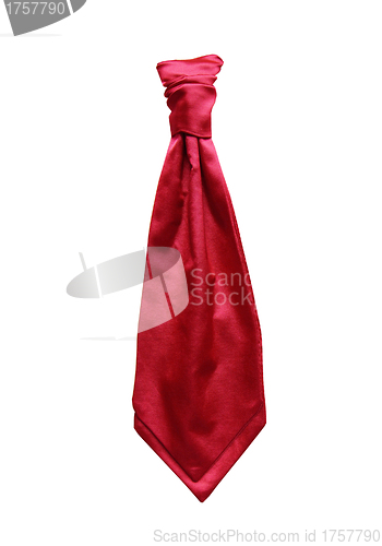 Image of red tie isolated on white background