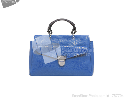 Image of Blue bag on white background