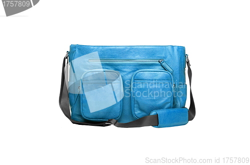 Image of Sport blue bag. Isolated on white.