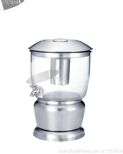 Image of Blue water cooler isolated on white