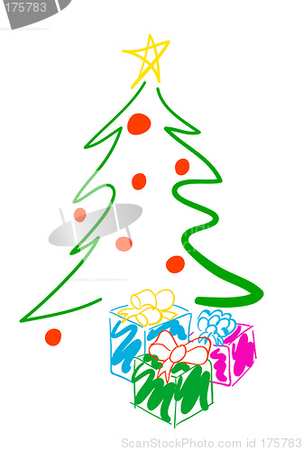 Image of Christmas Tree Illustration