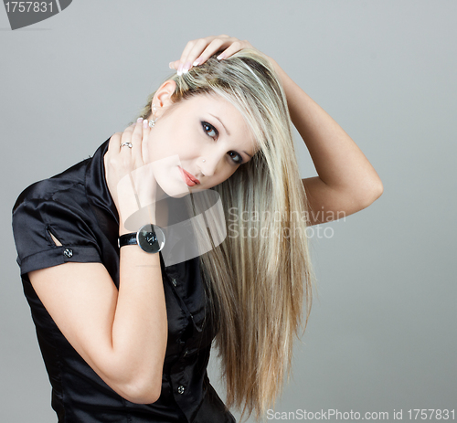 Image of portrait of a pretty young scandinavian blonde