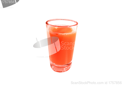 Image of Carrot juice on a white background.