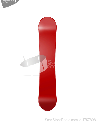 Image of Red snowboard with