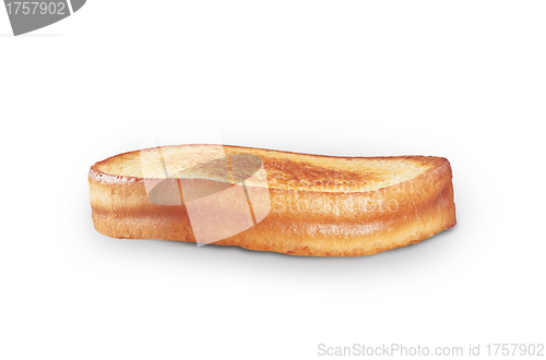 Image of Slice of toasted white bread isolated on a white background.