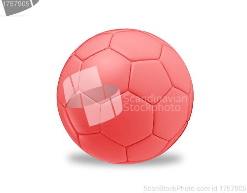 Image of Isolated red and white football ball