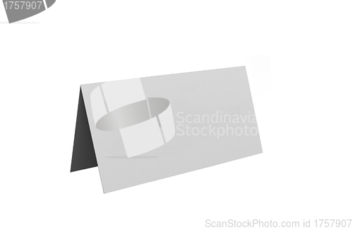 Image of table card isolated