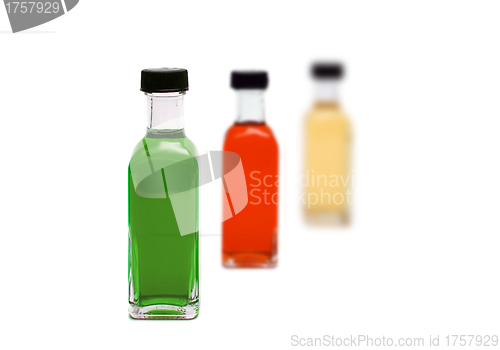 Image of Line of glass bottles