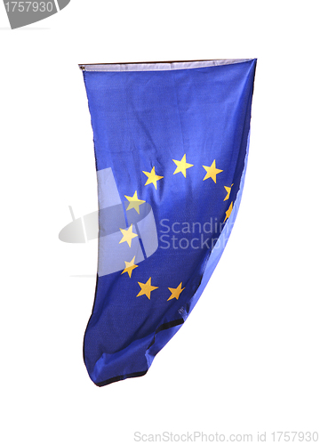 Image of Flag of Europe isolated over white background