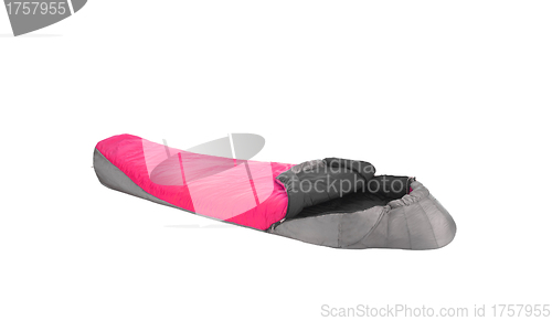 Image of Sleeping bag used to keep warm on camping trips