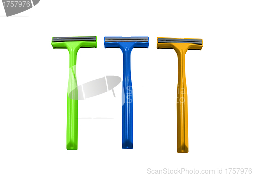 Image of razors isolated on a white background.