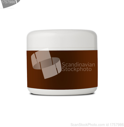 Image of Blank Can with any cream isolated on white background.