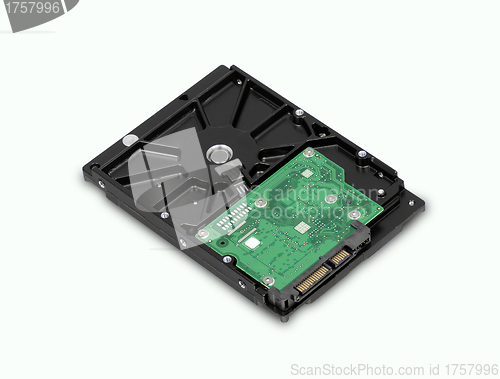 Image of open hard drive unit from above