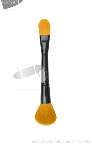 Image of brown make up brush isolated on white