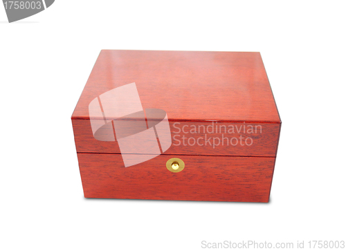 Image of Wooden box on white background