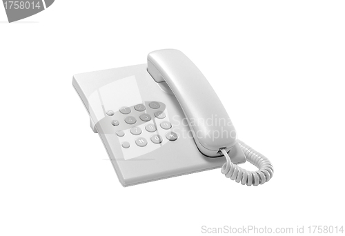 Image of white Home Phone Isolated