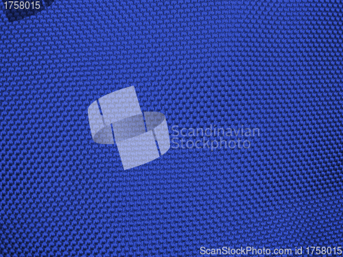 Image of Knit woolen texture. Fabric blue background