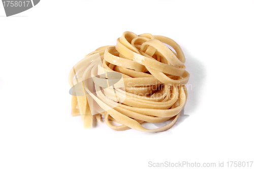 Image of white bowl with boiled spaghetti