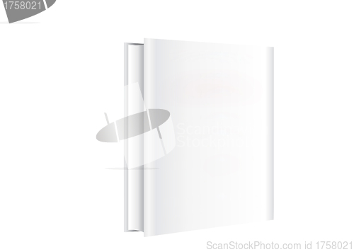 Image of Blank book white cover w clipping path