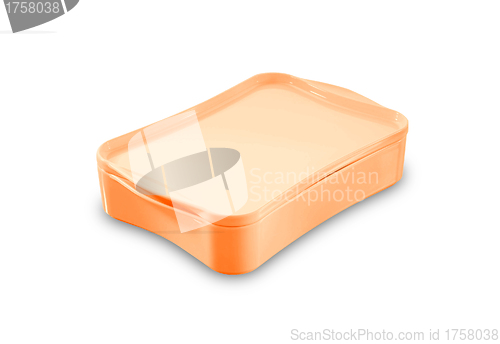 Image of box for food isolated on white