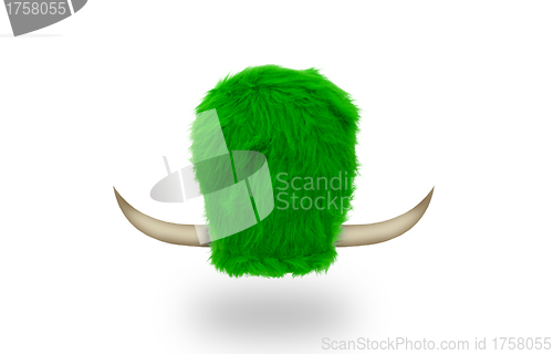 Image of viking hat, helmet, isolated on white