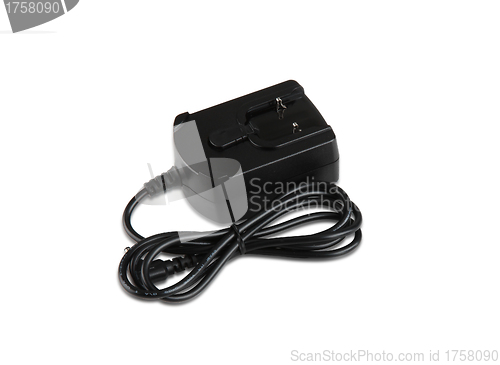 Image of Black  adapter. New condition. Close-up. Isolated