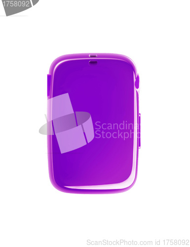 Image of purple device isolated on a white background