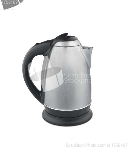 Image of Stainless steel electric kettle isolated