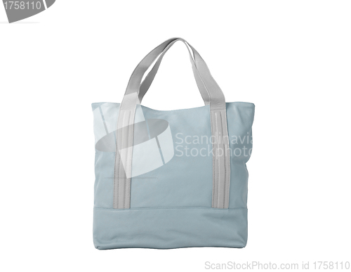 Image of blue bag on a white background