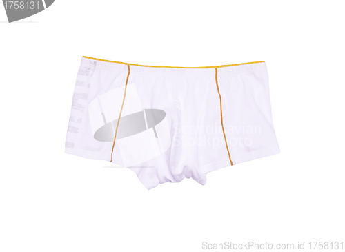 Image of white men's briefs isolated on a white background