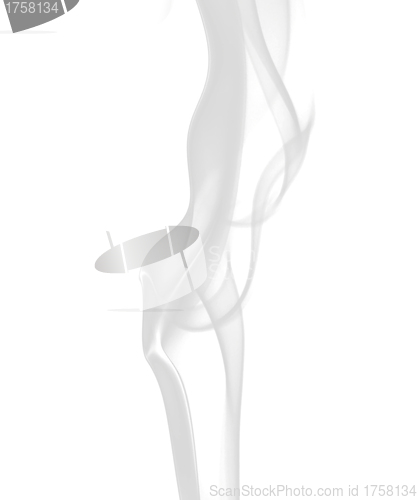 Image of Tobacco smoke. On a white background .