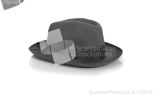 Image of Black hat on the white background