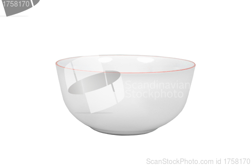 Image of White ceramic bowl on white background