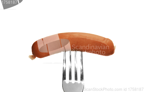 Image of German sausage isolated on a white background