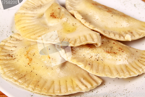 Image of raviolli on plate