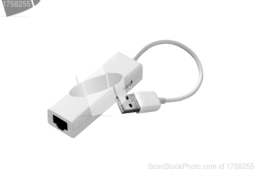 Image of wireless cable isolated on a white background