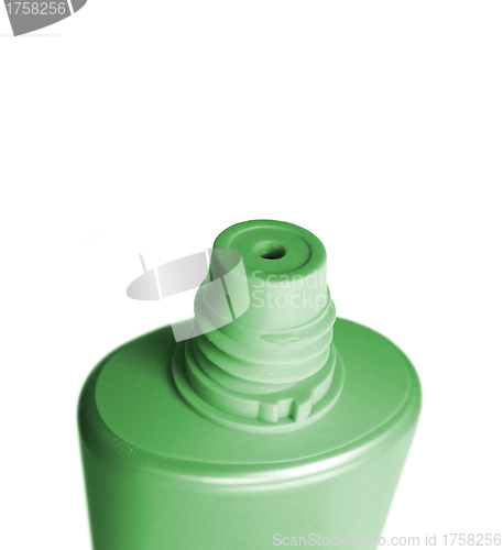 Image of green tube close up