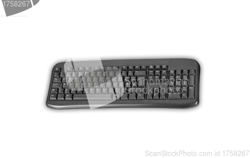 Image of isolated black keyboard on a white background