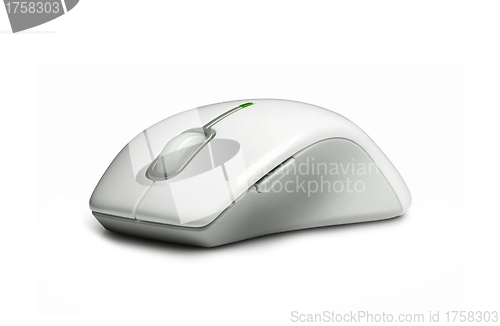 Image of White computer mouse isolated on white