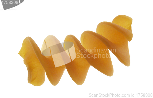 Image of Pasta, isolated, close up studio shot. Clipping path.