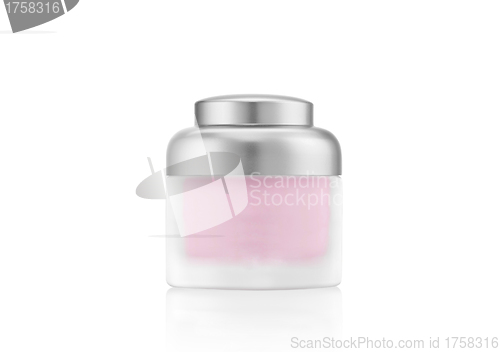 Image of Cosmetics cream bottle with a white background