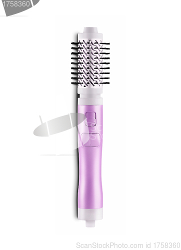 Image of Pink hair brushes for a baby on white