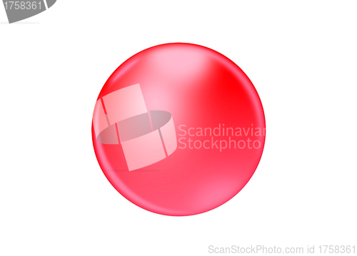 Image of Red curly glossy icon