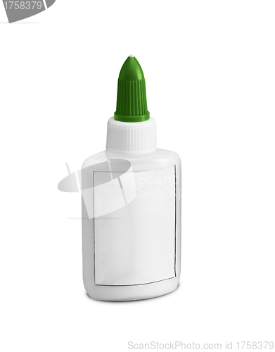 Image of White glue container isolated on a white background