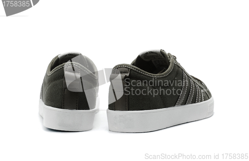 Image of black  sport shoe isolated on a white background