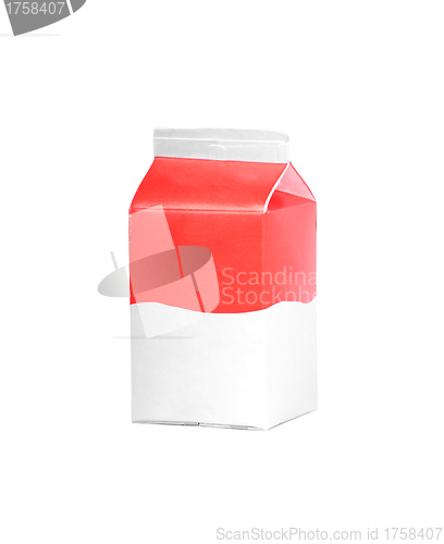 Image of milk or juice carton box isolated on a white background.